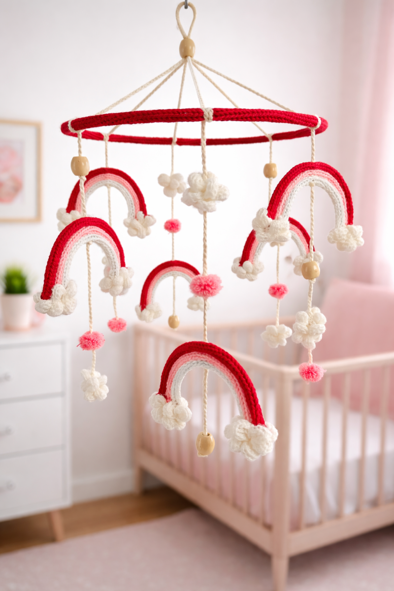 Crochet Pink Shade Hanging