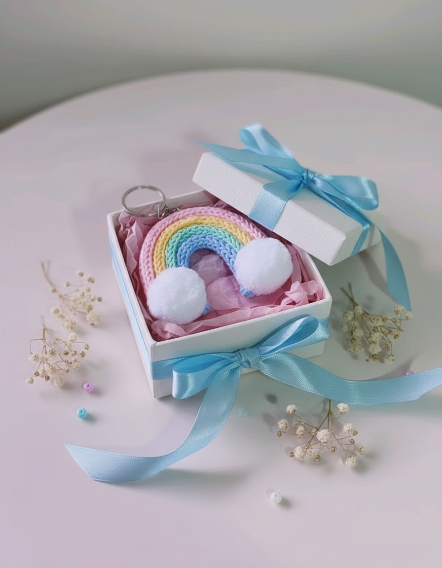 Handmade Rainbow Charm Keychain