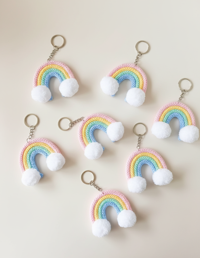 Handmade Rainbow Charm Keychain
