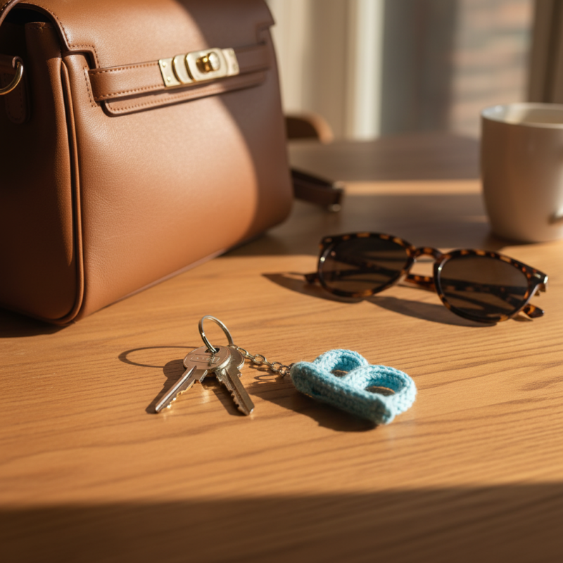 Custom Crochet Letter Keychain – Handmade Initial Charm
