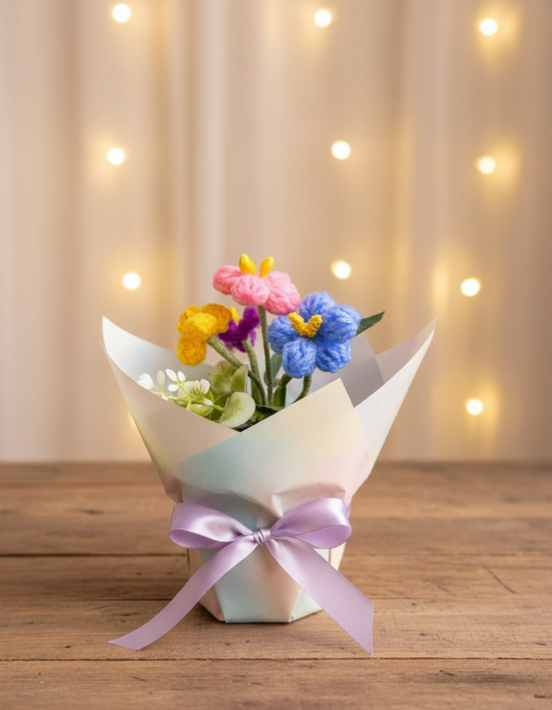Handmade Crochet Flower Pot – Everlasting Bloom Decor