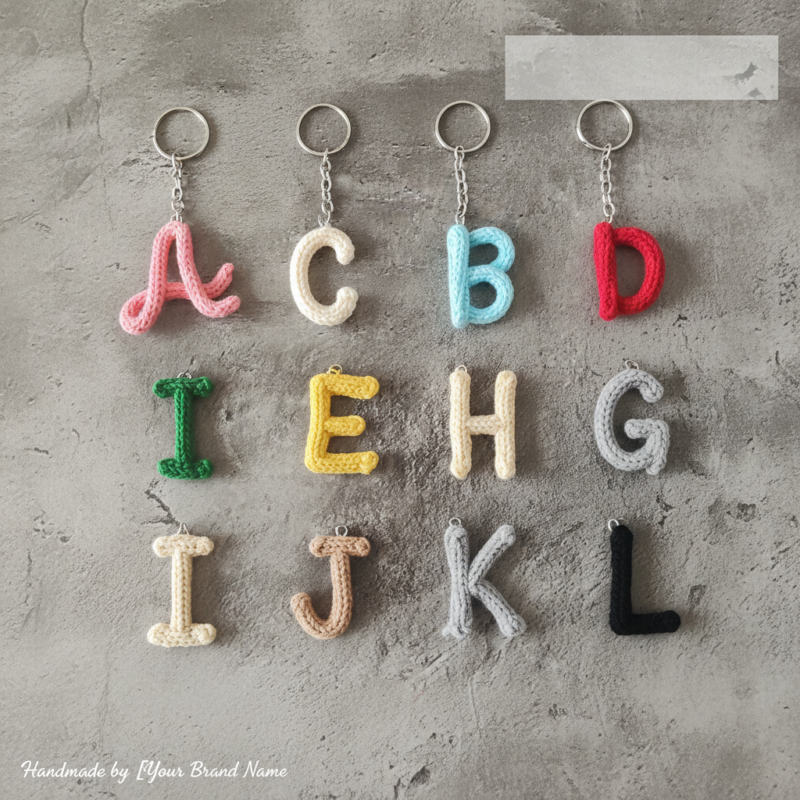 Custom Crochet Letter Keychain – Handmade Initial Charm