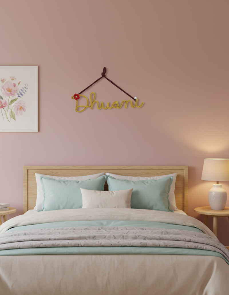Personalized Crochet Name Wall Hanging – Handmade Custom Decor