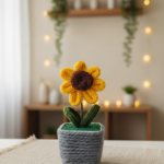Sunflower / Grey Pot