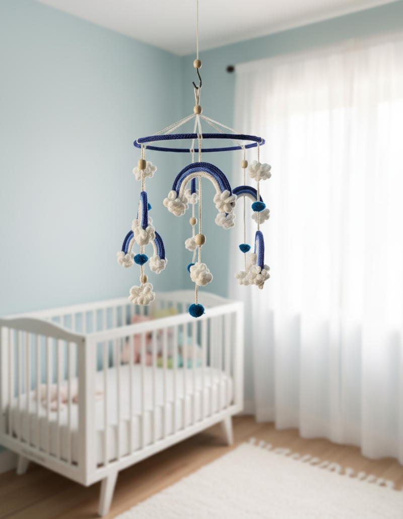 Handmade Crochet Hanging Crafted with Soft Colors