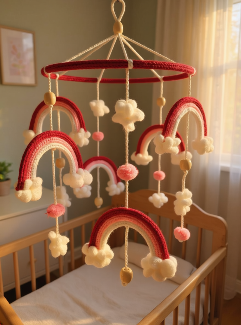 Crochet Pink Shade Hanging