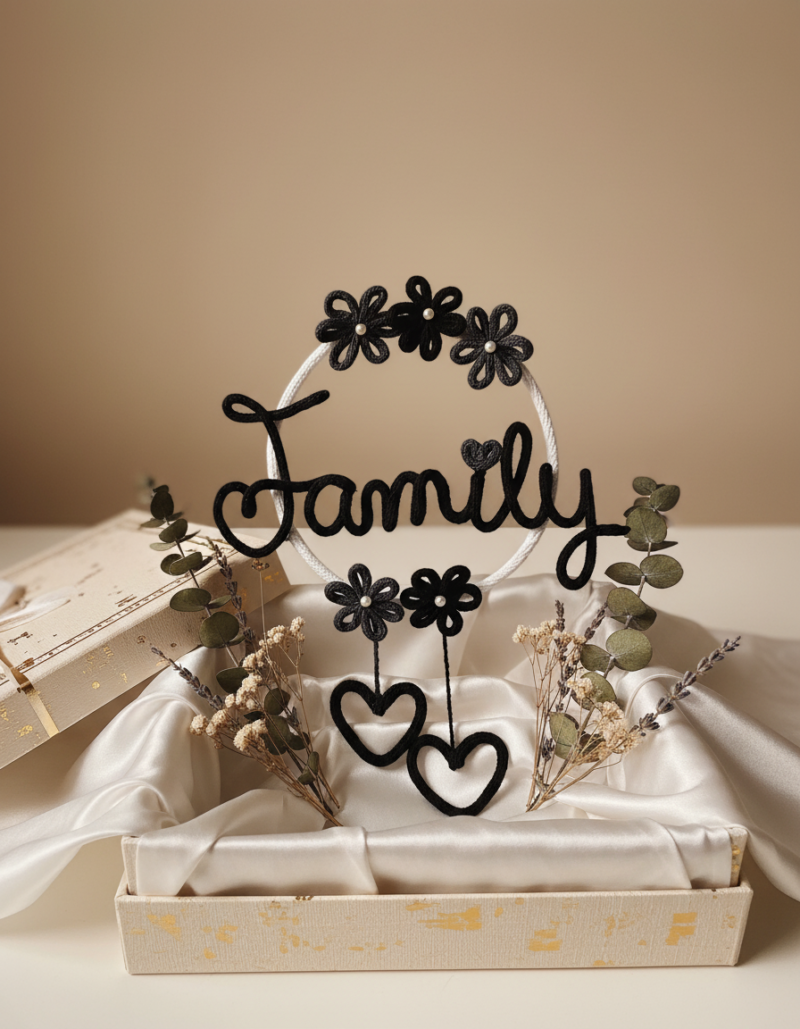 Handmade Custom Name Wall Hanging – Personalized Crochet Decor