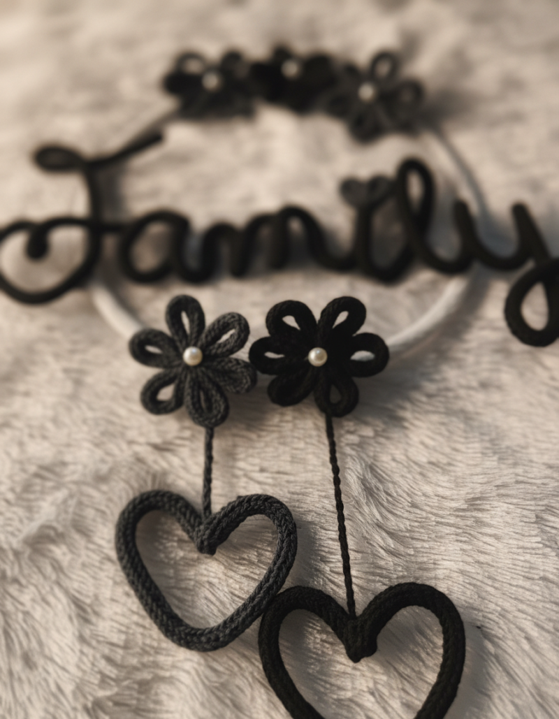 Handmade Custom Name Wall Hanging – Personalized Crochet Decor