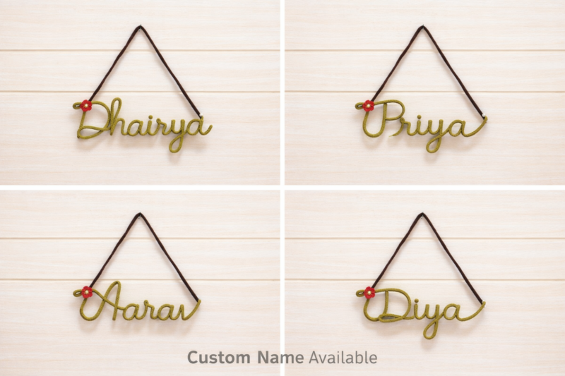 Personalized Crochet Name Wall Hanging – Handmade Custom Decor