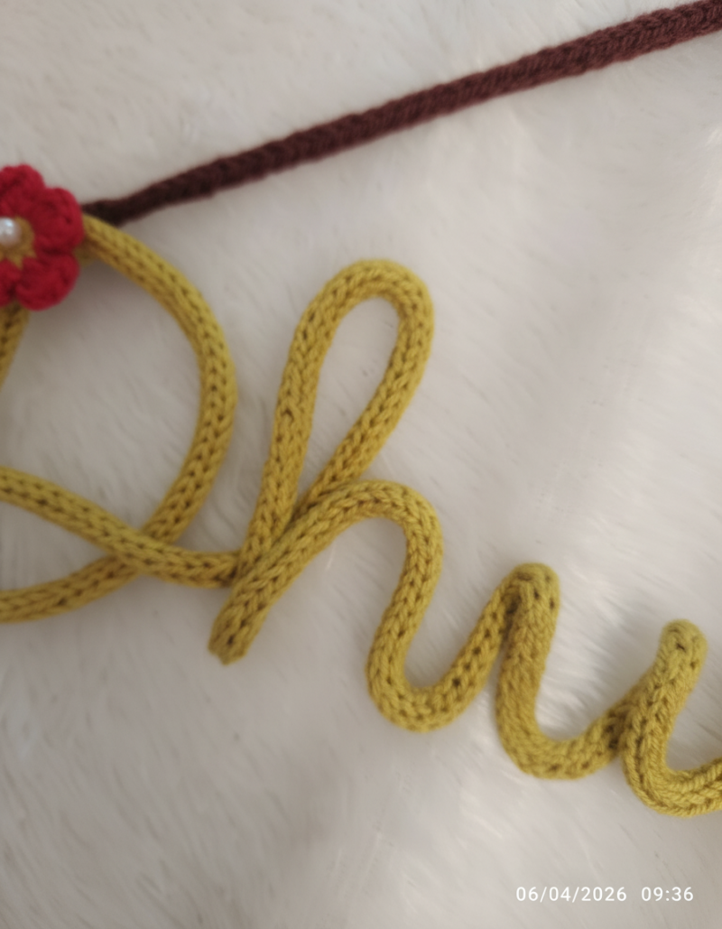 Personalized Crochet Name Wall Hanging – Handmade Custom Decor