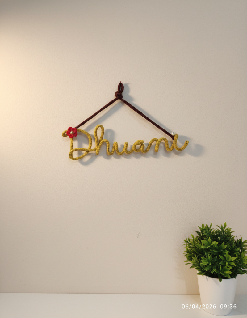 Personalized Crochet Name Wall Hanging – Handmade Custom Decor