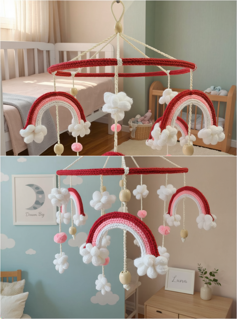 Crochet Pink Shade Hanging