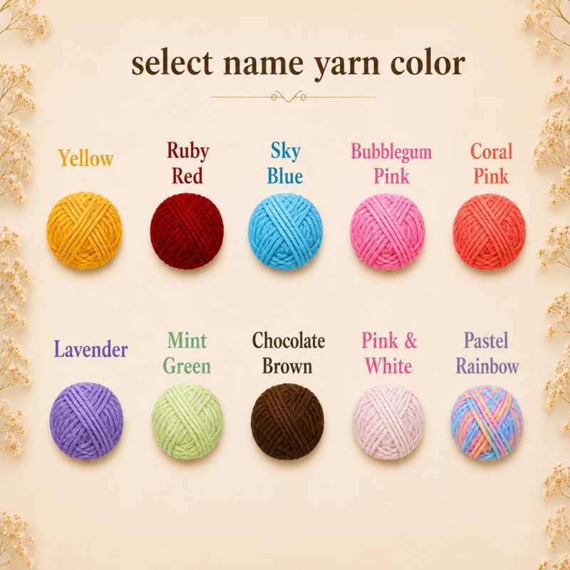 Personalised Name Hoop -12 inch Handmade Cotton Yarn Wall Decor